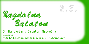 magdolna balaton business card